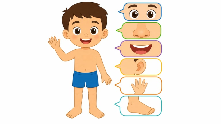 Picture-to-Spoken Feature Phrases: Body Parts