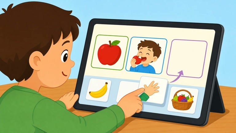 Action-Object Sentence Building: Fruit
