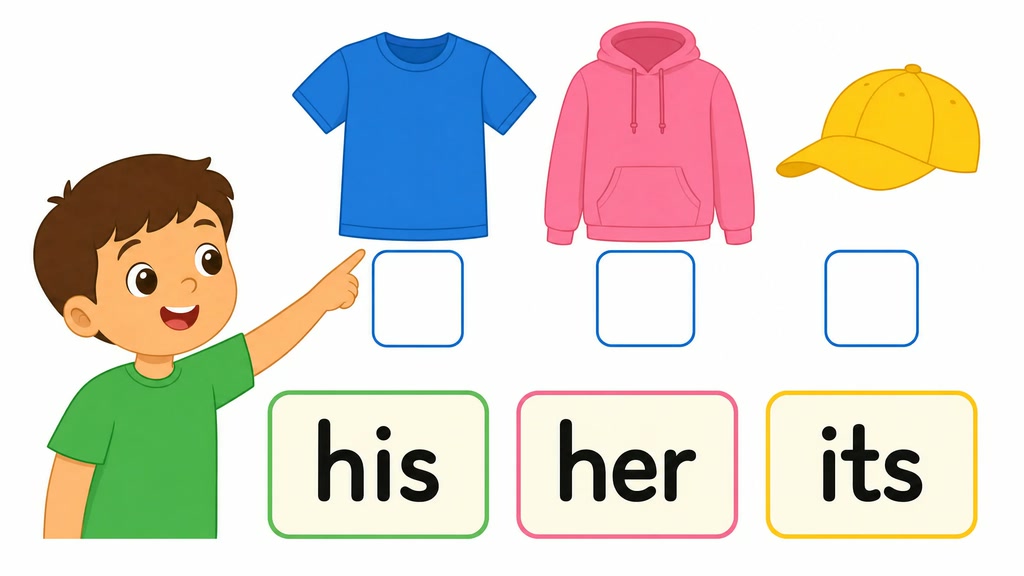 Grammar Fill-Ins: Possessive Clothing Phrases