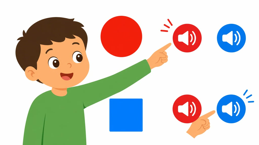 Picture-to-Spoken-Adjective Matching: Colors