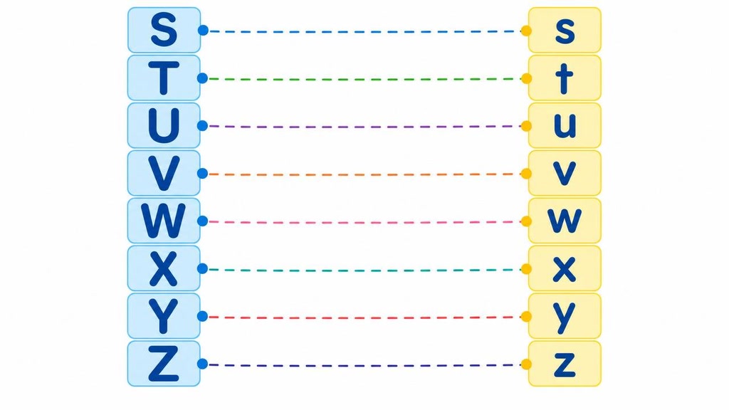Uppercase-Lowercase Matching: S-Z