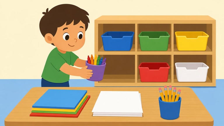 Work Materials: Get Out and Put Away
