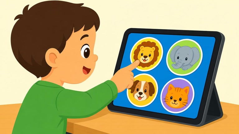Cause-and-Effect Play: Animal Buttons