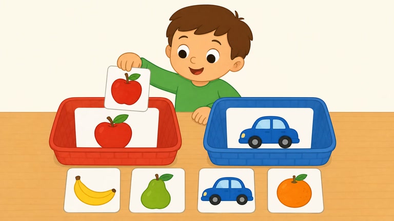 Category Member Collection: Animals, Fruit, Vehicles, and Household Items