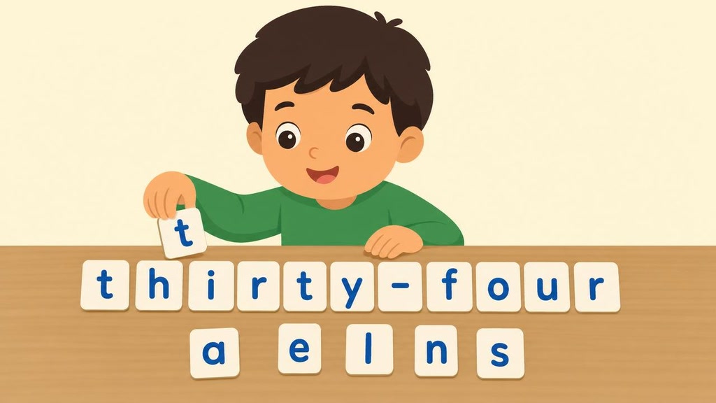 Dictated Number Word Building: Nine to Fifteen
