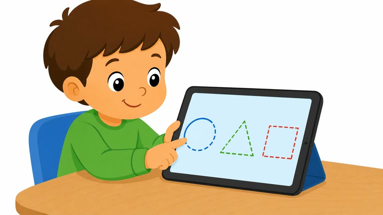 Shape Tracing: Circle, Square, and Cross
