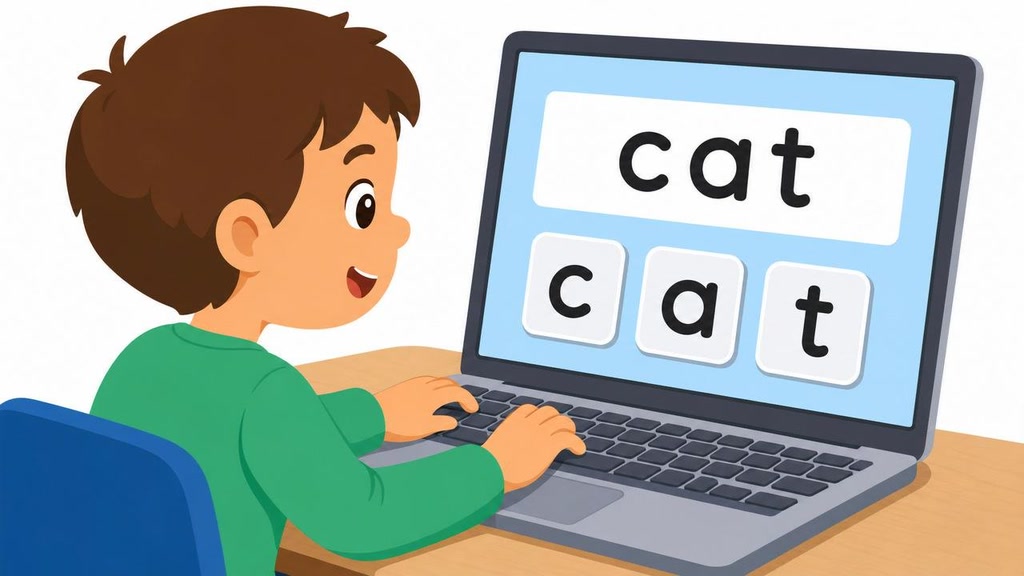Typed Word Spelling: Animals, Fruit, and Household
