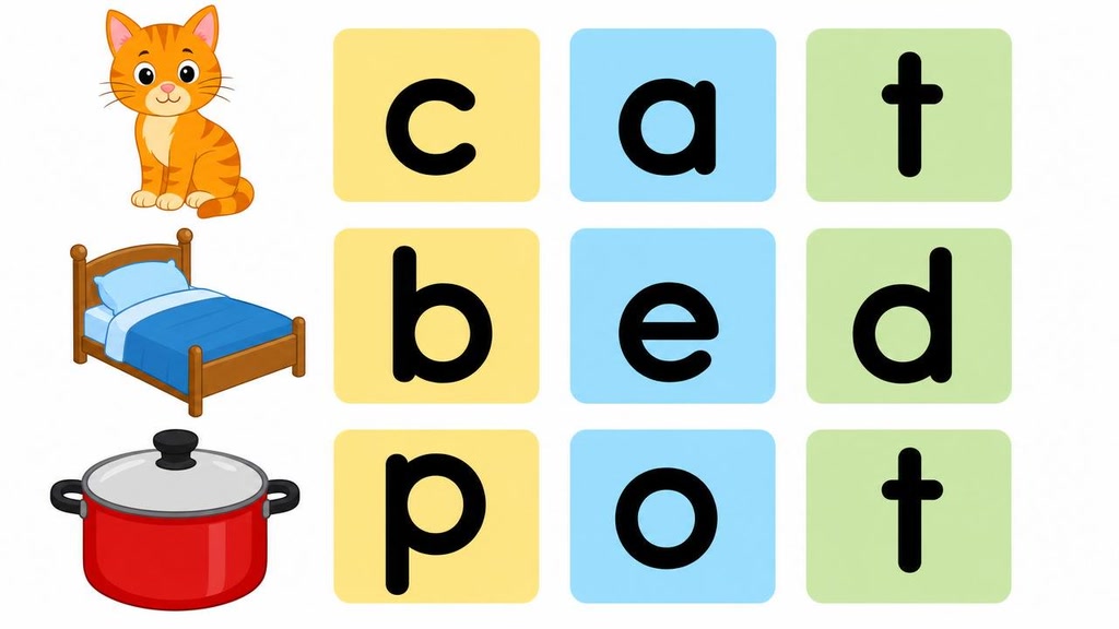 CVC Word Building: Animals and Household
