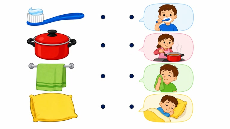 Picture-to-Spoken Function Phrases: Household Items