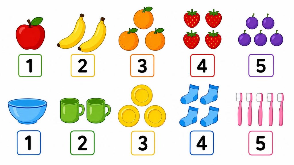 Addition Results: Fruit and Household Sets