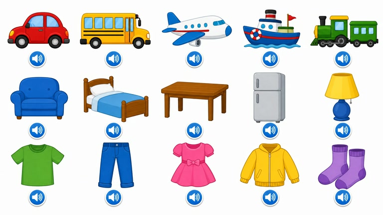 Naming Prerequisite: Vehicles, Household, and Clothing