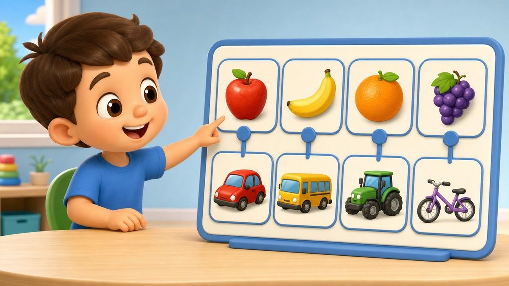 Naming Prerequisite: Fruit and Vehicle Picture-to-Spoken Labels