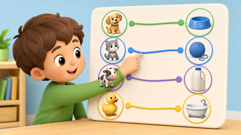 Picture-to-Spoken-Name Matching: Animals and Household Items